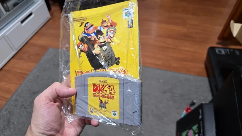 Jogo Donkey Kong 64 original japonês com manual de instruções original Nintendo 64 N64