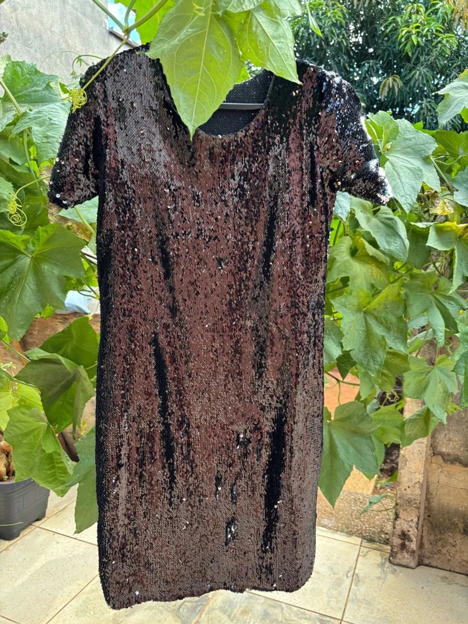 Vestido de Sequins Preto