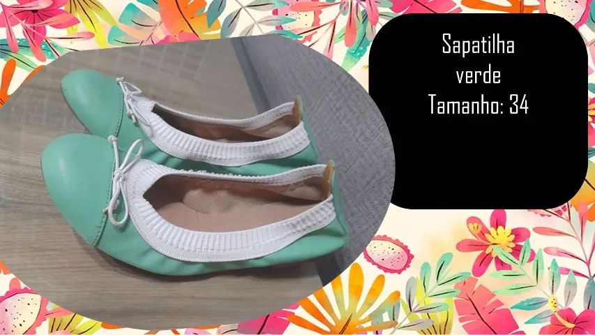 Sapatilha verde Tamanho: 34