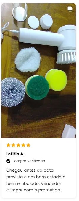 Escova de Limpeza Elétrica - Novo - Pague Na Entrega - Foto 2