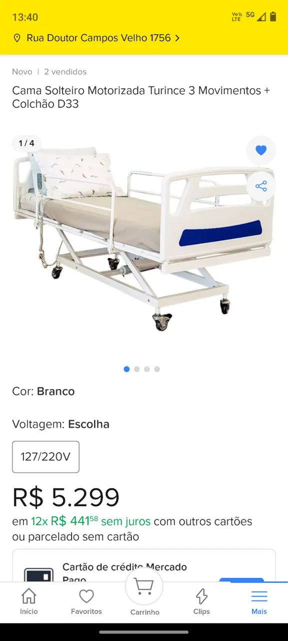 Cama hospitalar elétrica 30 dias de uso na garantia  - Foto 2