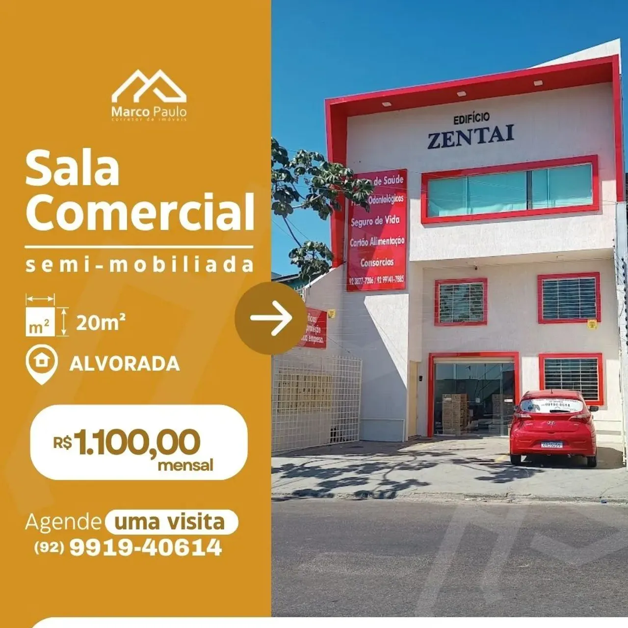 Escritório para aluguel com 20 metros quadrados em Alvorada - Manaus - AM