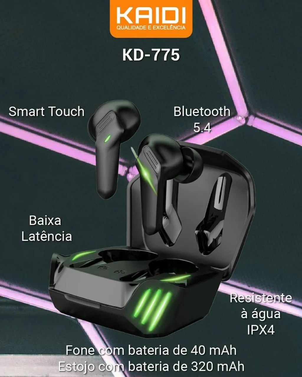 Fone de ouvido game kaidi original 