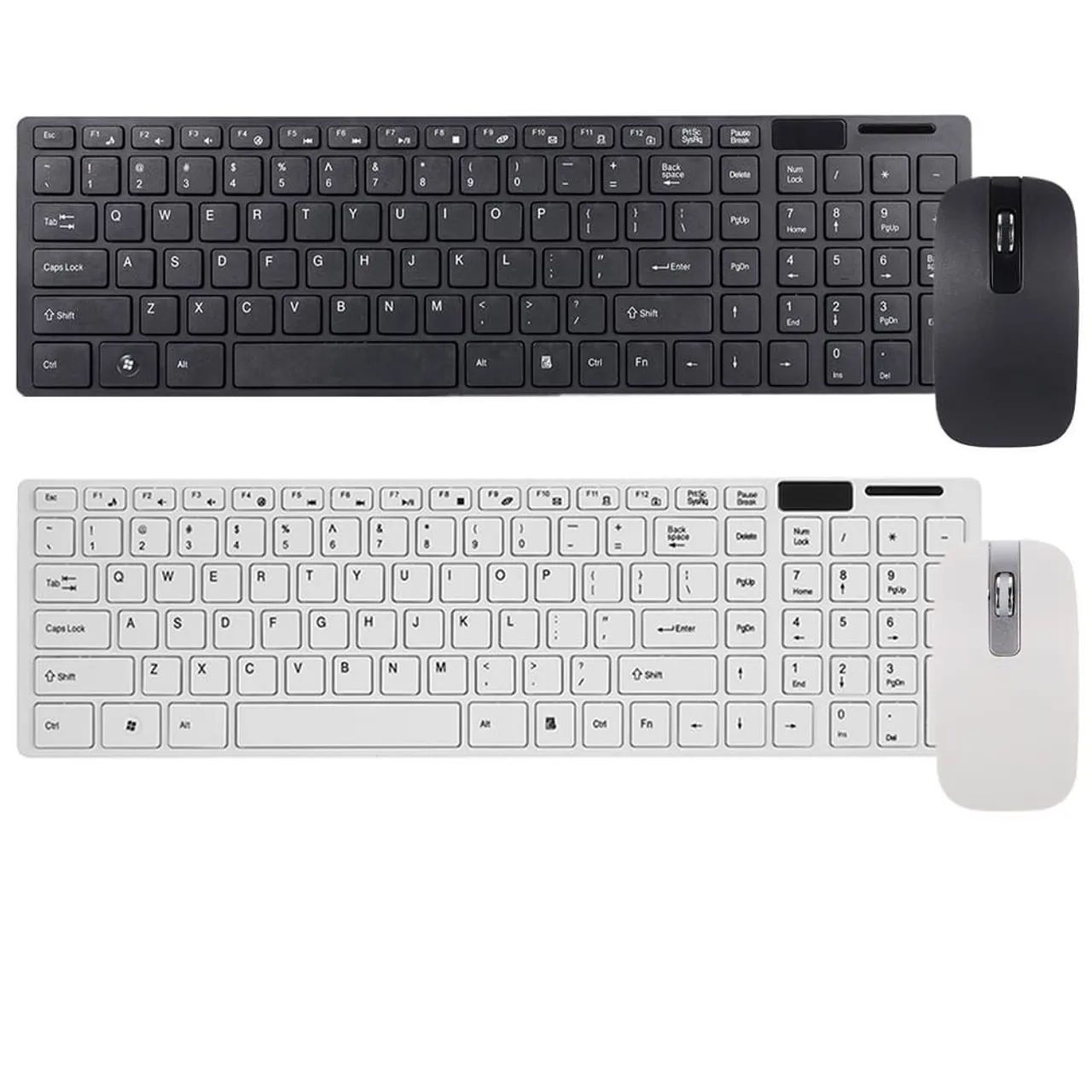 Teclado e mouse sem fio modelo slim elegância pro seu espaço