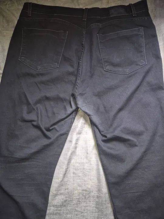 Calça Jeans Preta - Tamanho 52 - Foto 2