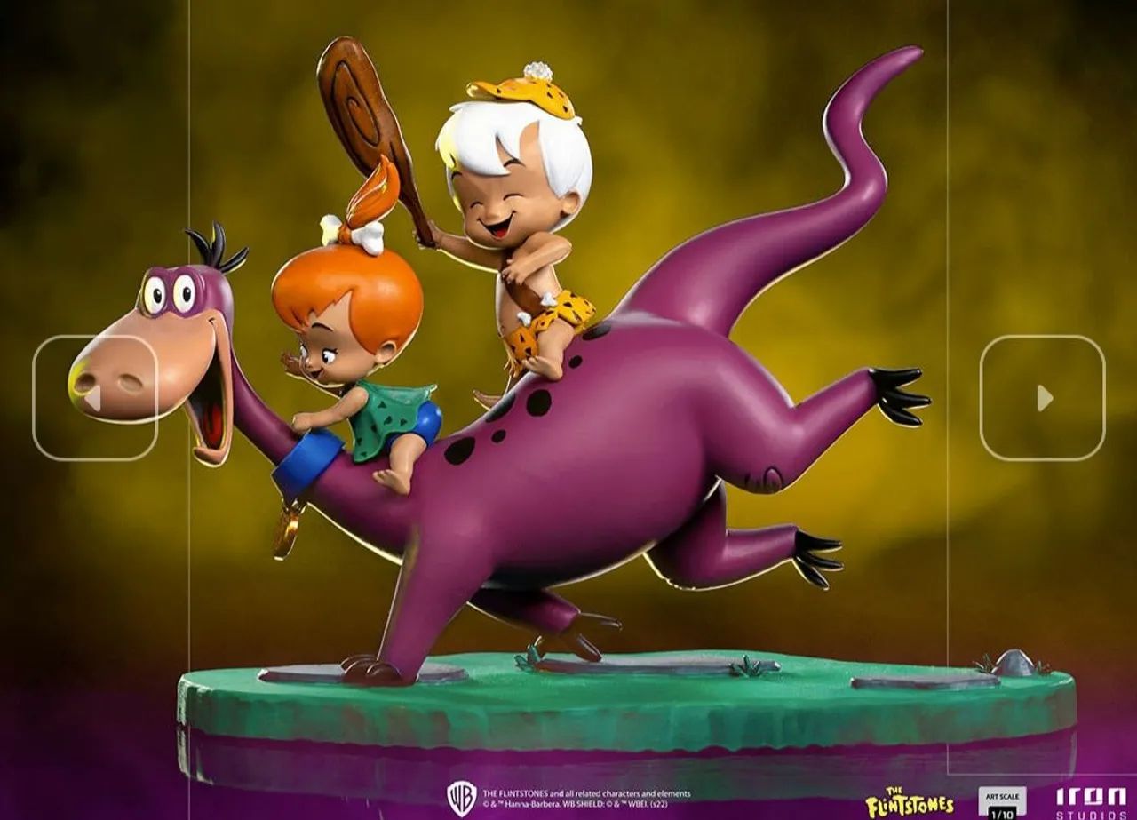 Dino Pedrita e Bam Bam Flintstones Iron Studios