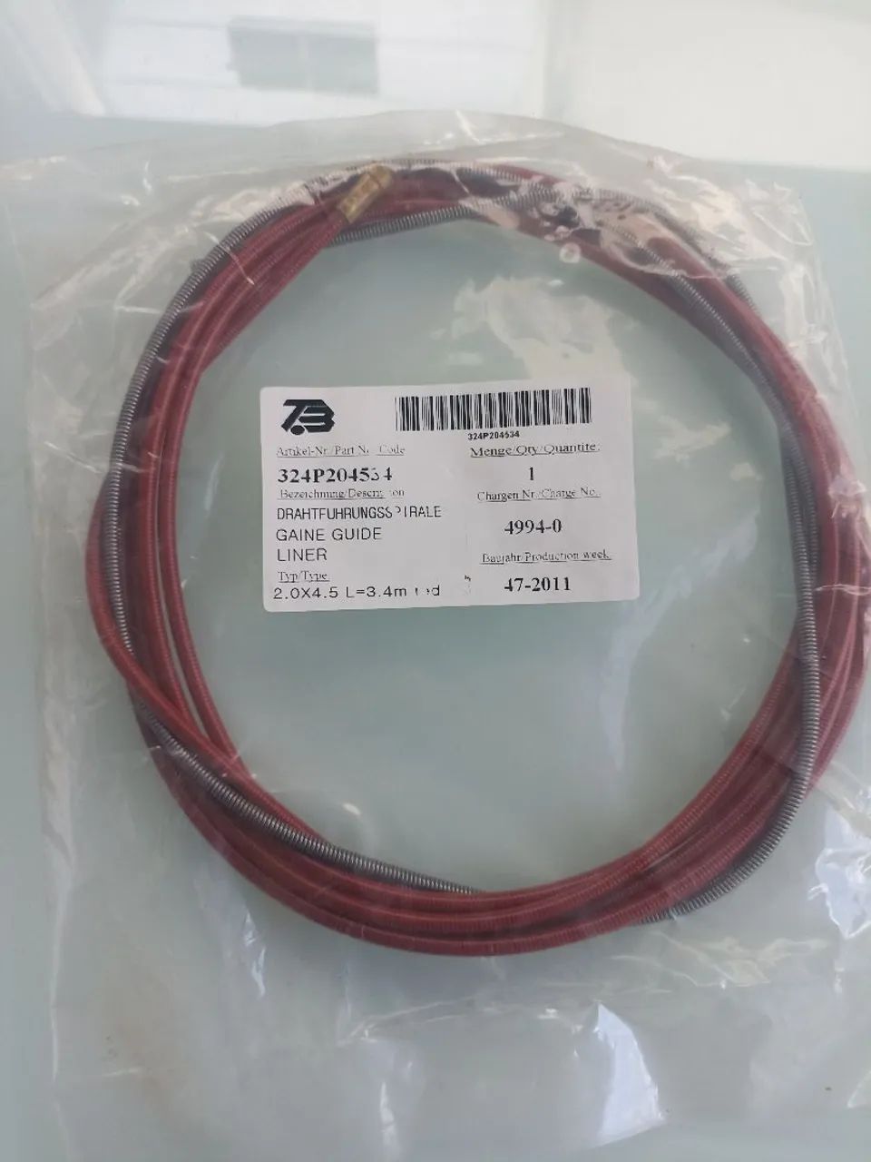 Guia espiral de arame 