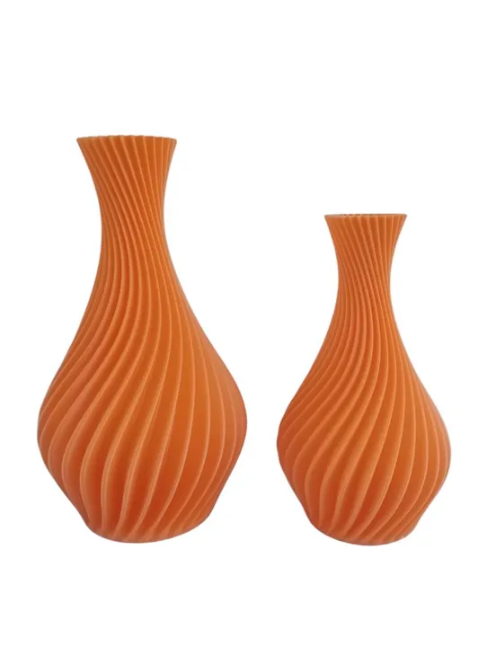 Kit 2 vasos espirais 3D decorativos
