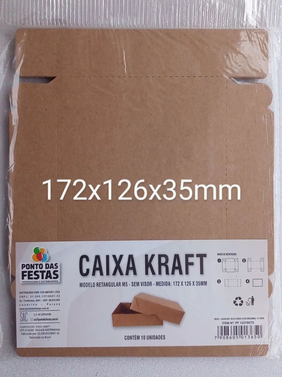 Caixa Kraft com visor. - Foto 5