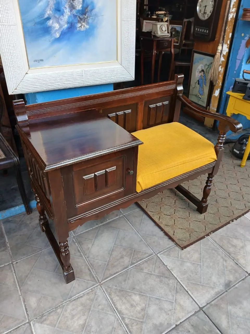 Antiga fofoqueira / mesa de telefone  - Foto 2