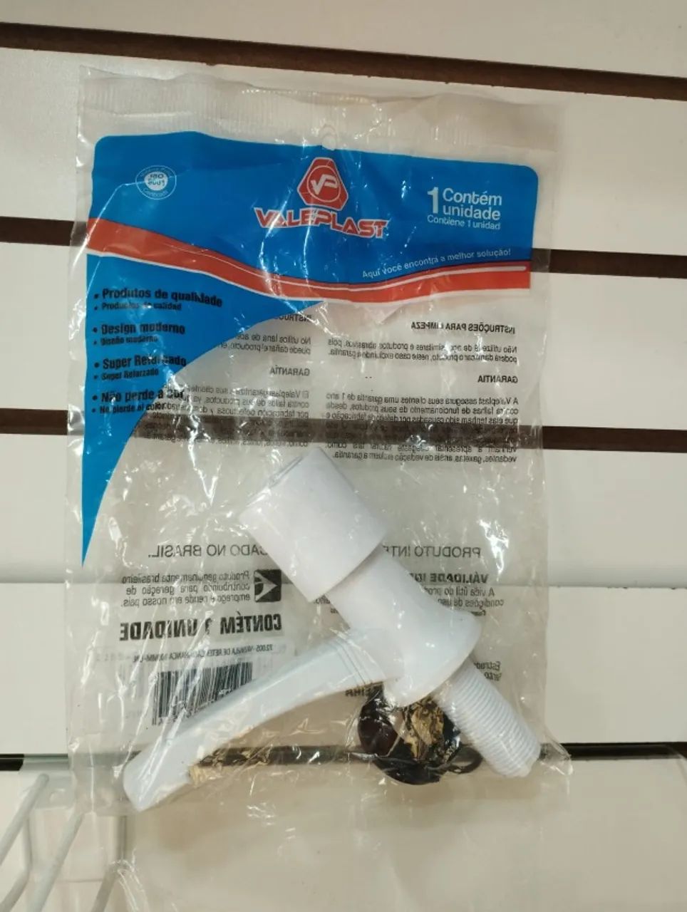 Torneira Plástica Branca Rosca 1/2" - Valeplast