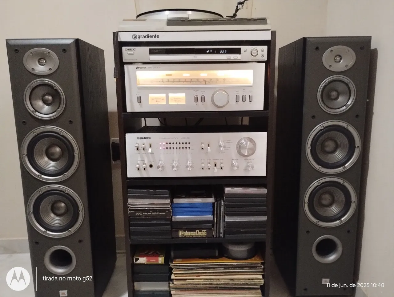 Sistema de Som Vintage Gradiente e JBL