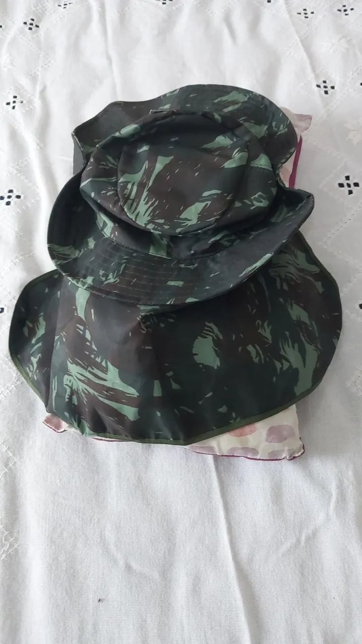 Chapéu Tipo Pescador com Proteção de Nuca E Pescoço Camuflado Selva - Intendência  - Foto 4