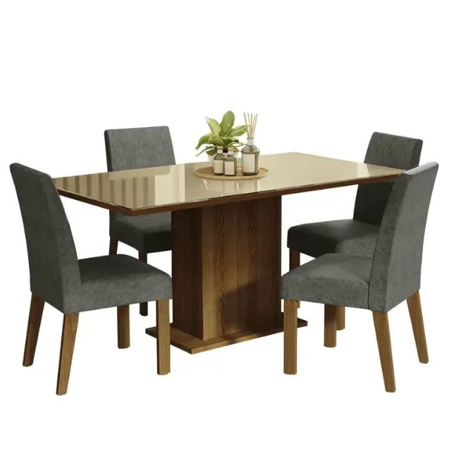 Mesa De Jantar 1.60mx0.90m Com 4 Cadeiras - Foto 2