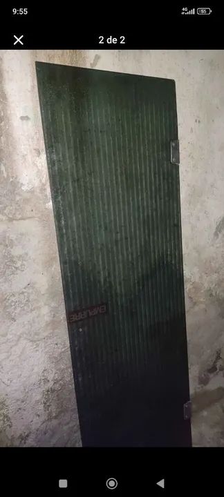 Porta de vidro canelado