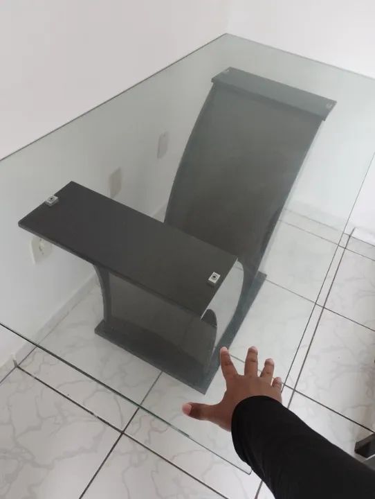 Mesa de Jantar Retangular de Vidro - Foto 3