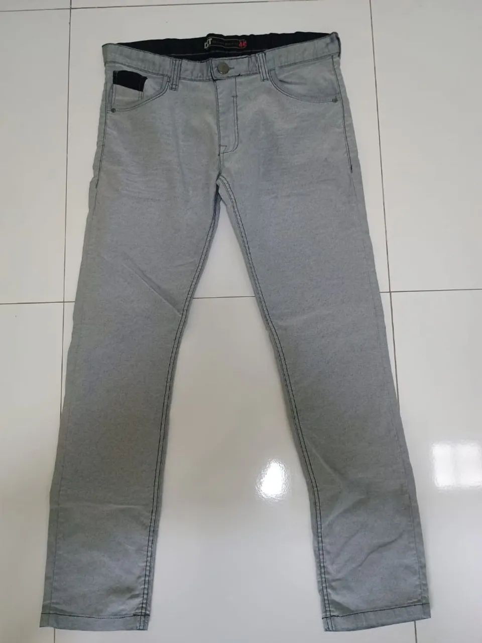 Calça Masculina Jeans Cinza Masculina