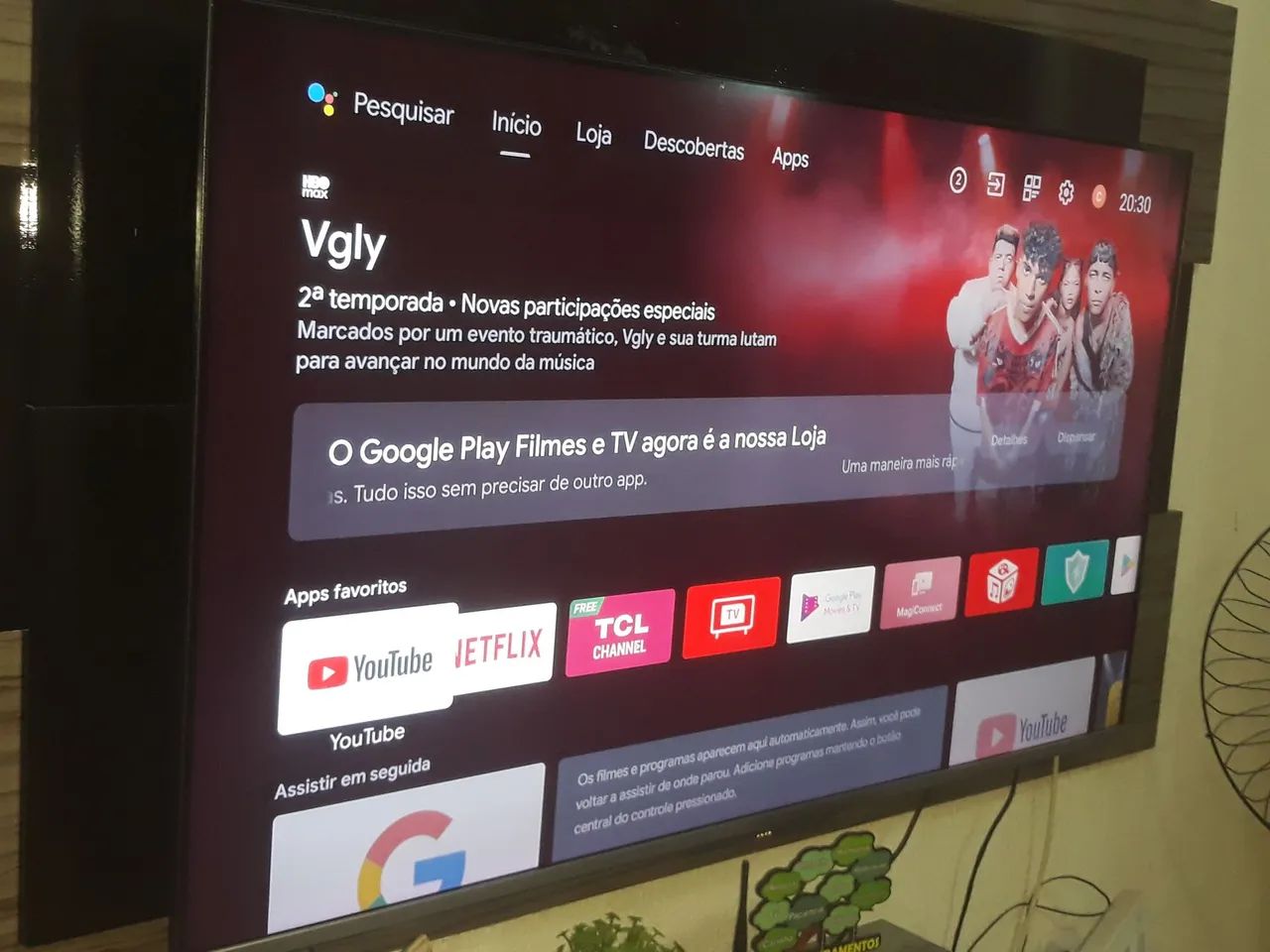 tv 55 smart 4k tcl Android comando de voz pé controle or todos apps entrego * - Foto 4