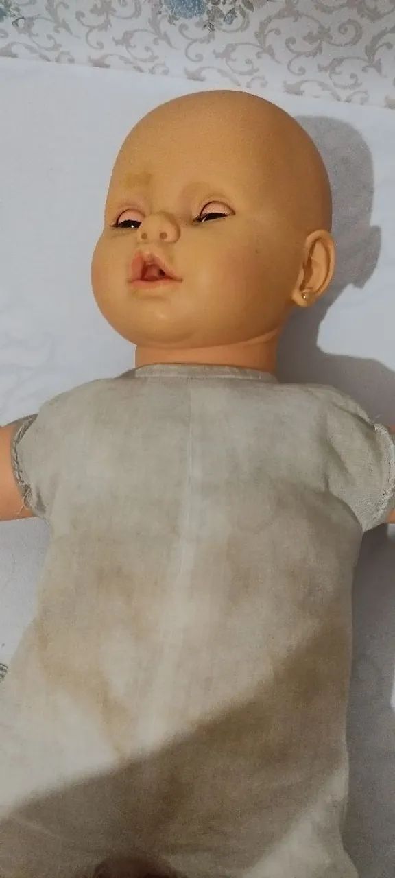 Boneca meu bebê bebezão olhos castanhos frete grátis antigo para restauro  - Foto 5