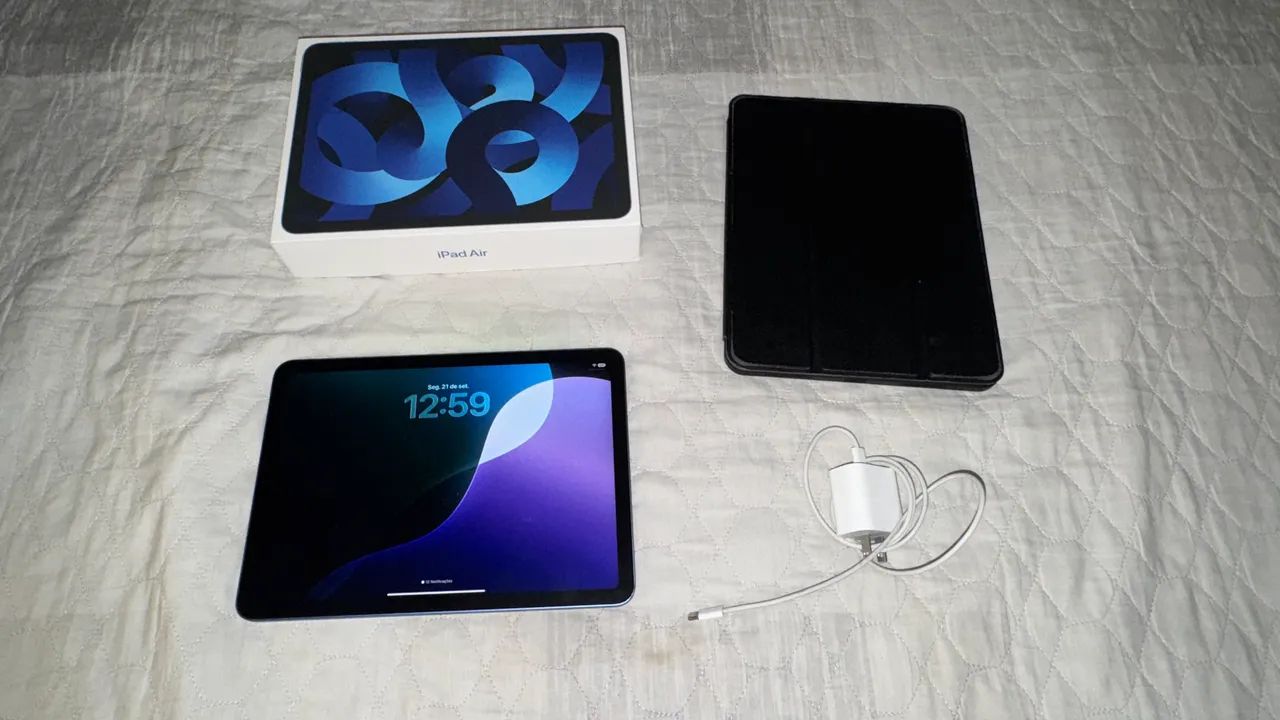 iPad Air 5ª Geração M1 64GB + Teclado + Capa + PaperLike | Impecável - Foto 3