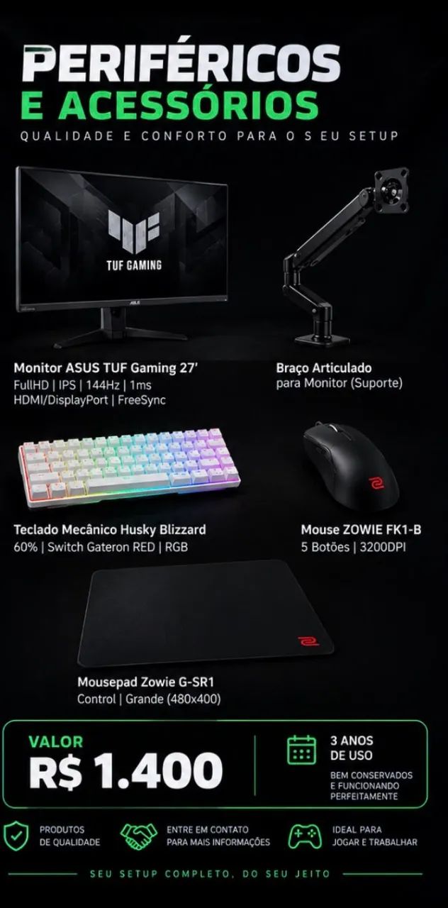 Pc Gamer + Monitor, teclado e mouse. - Foto 2