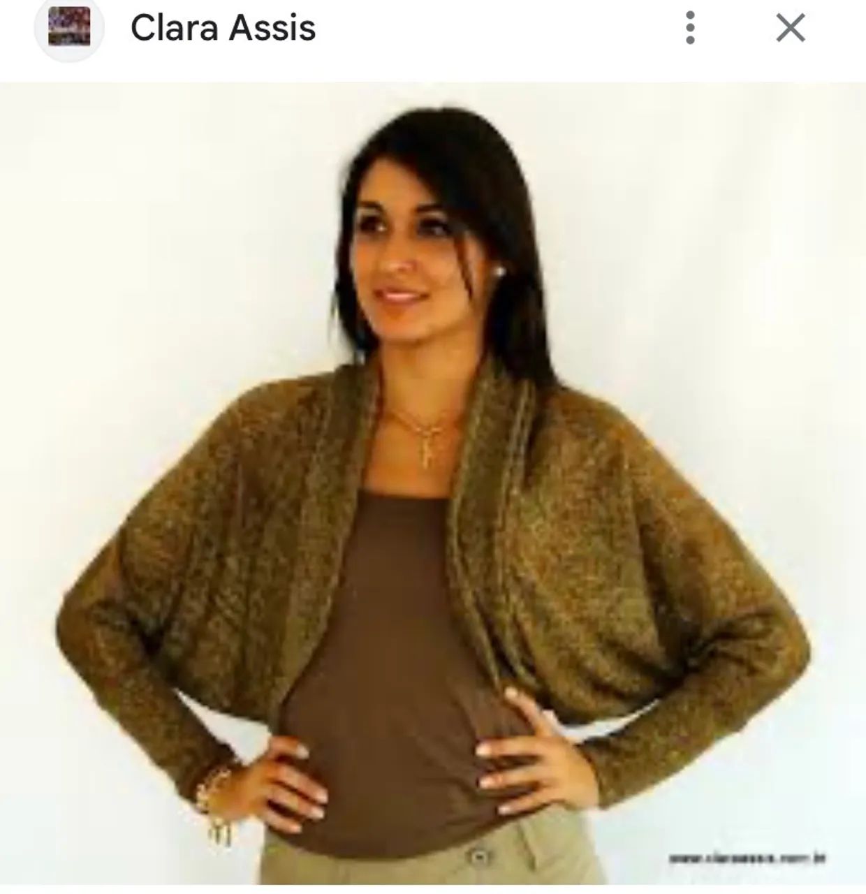 Cardigã de tricô com lurex Clara Assis - Foto 2