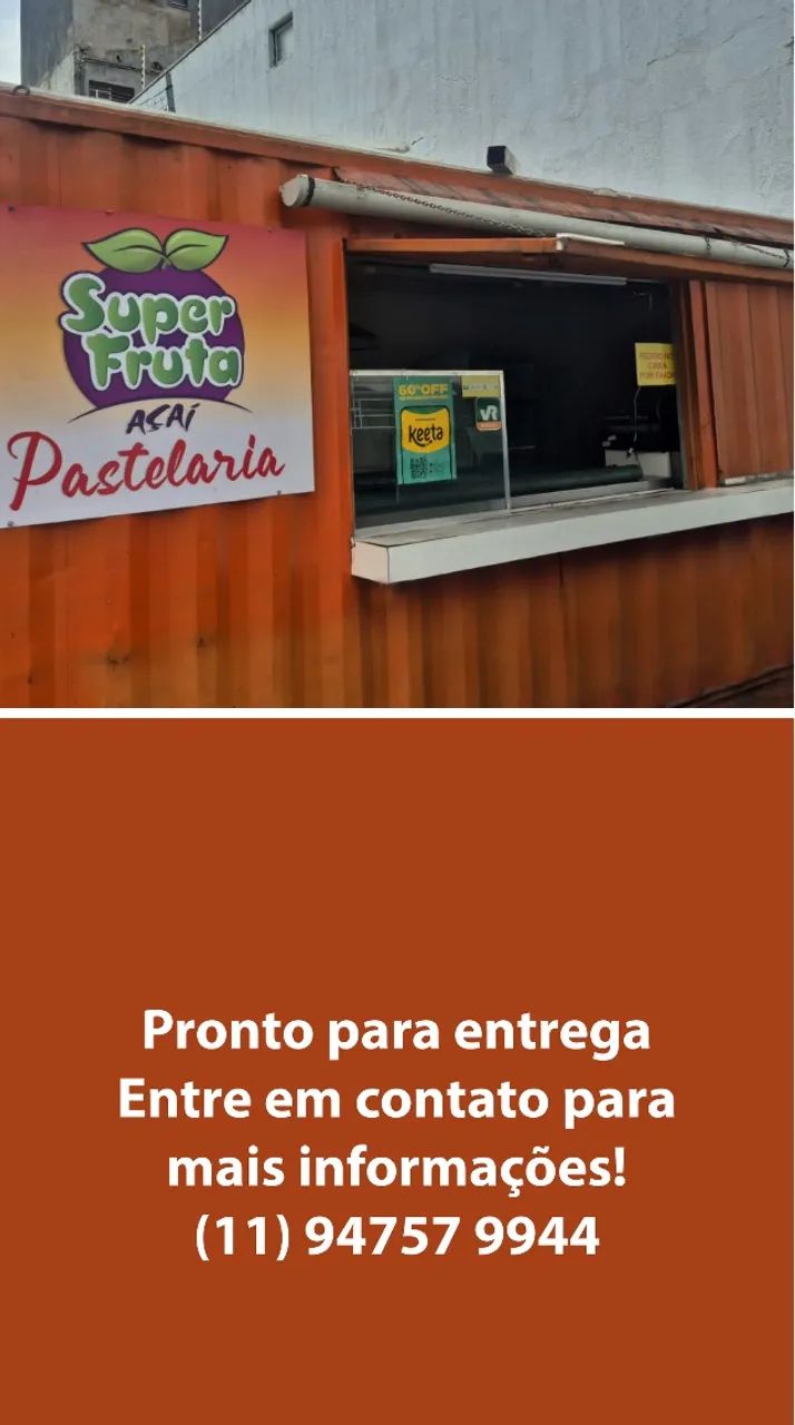 VENDE-SE CONTAINER COMPLETO - 6 METROS - Lanchonete/Quiosque