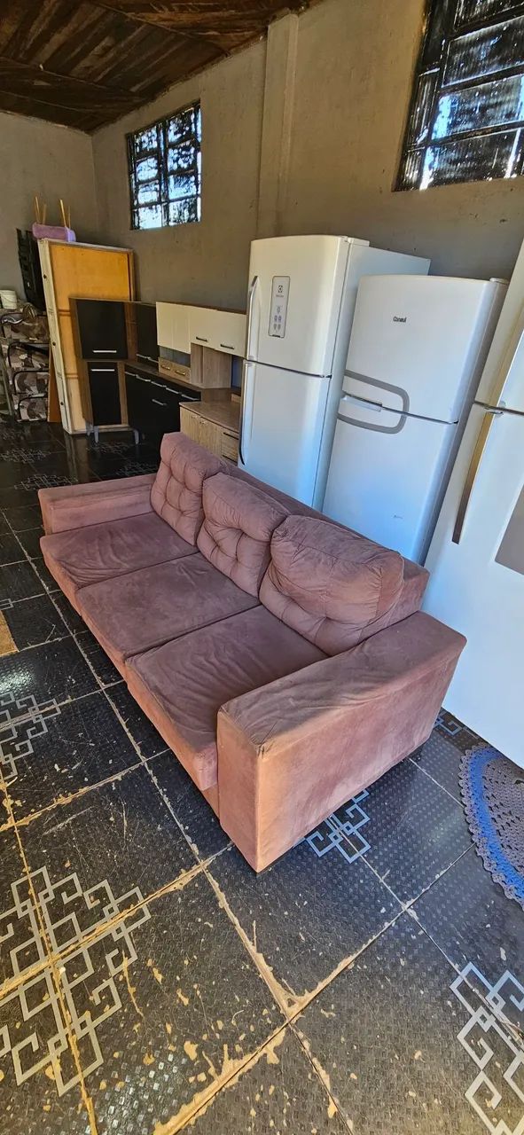 sofa 3 lugares retrátil usado ENTREGA GRÁTIS! - Foto 4