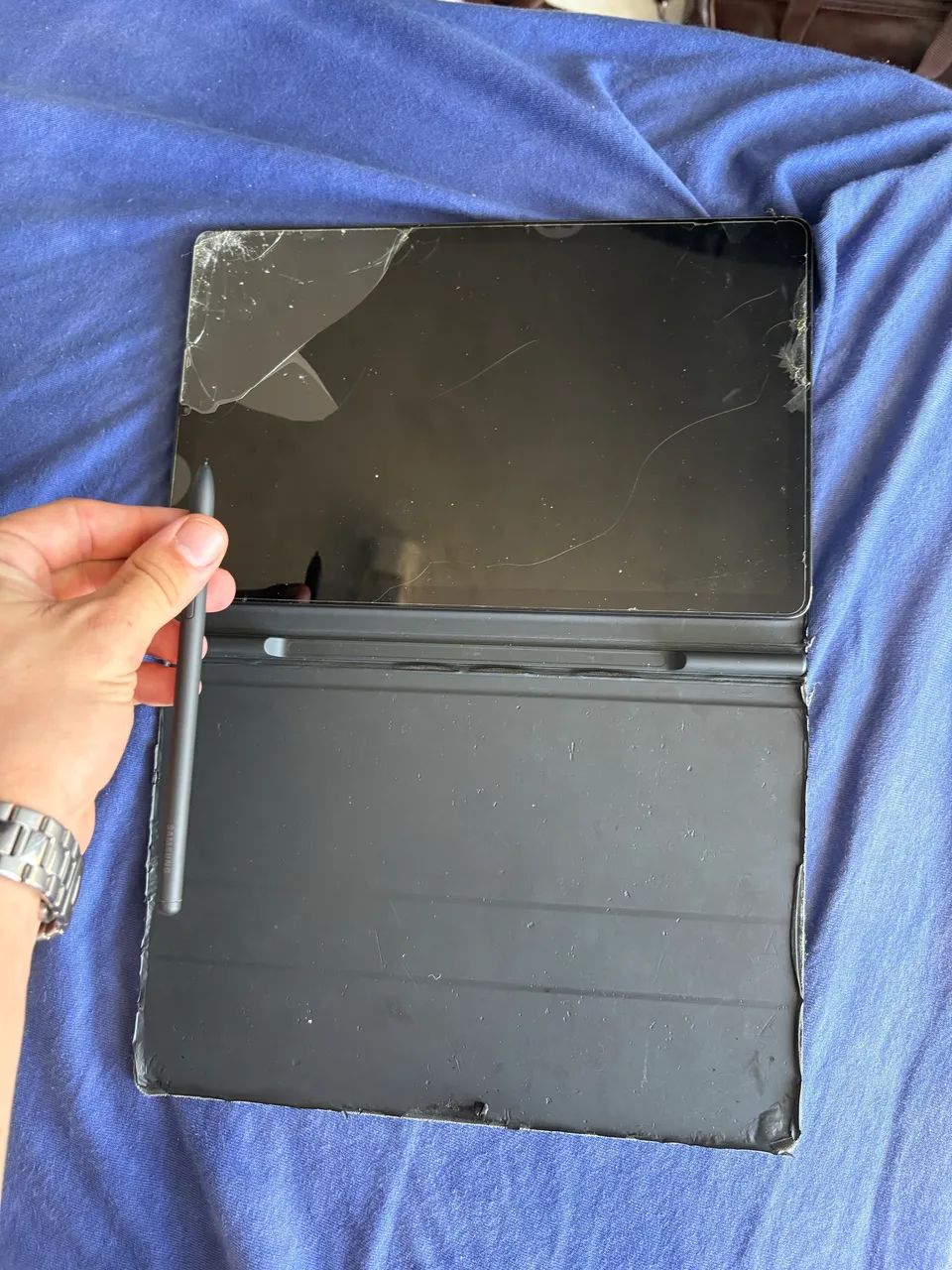 Samsung tab s6 + s pen com caixa/ semi novo - Foto 2