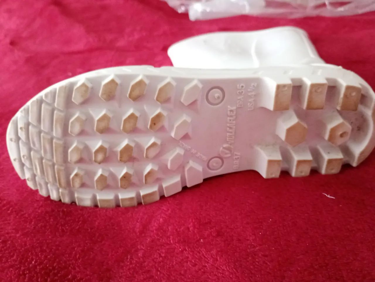Bota galocha 35 branca para trabalho EPI - Foto 2