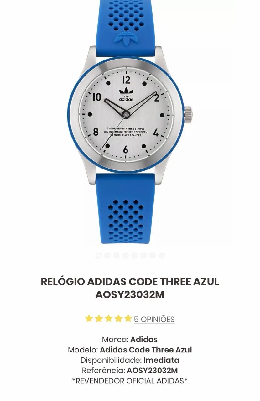Relógio adidas code Thee azul  - Foto 5