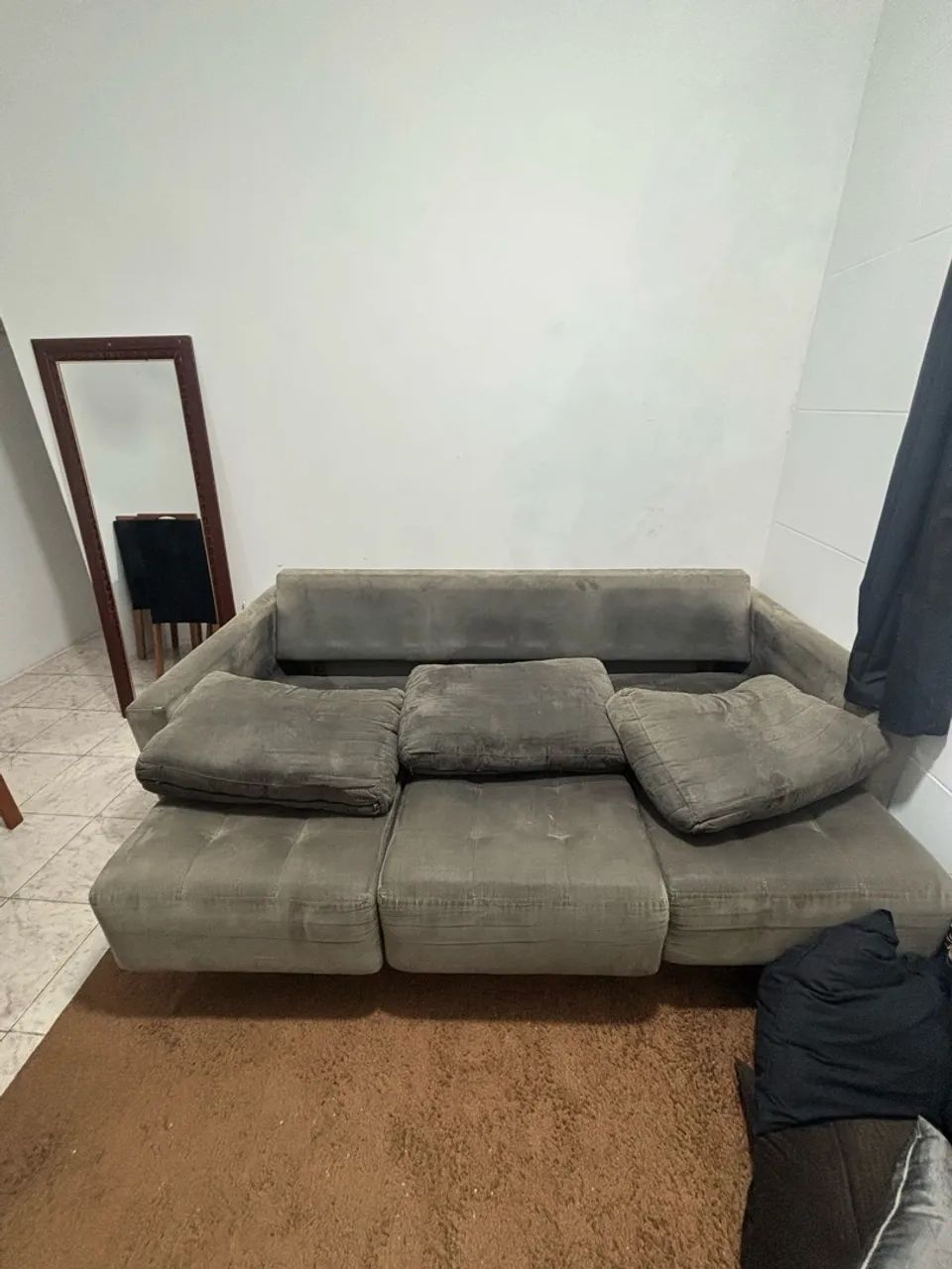 Sofá Tok&Stok 3 lugares - Cinza - Foto 4