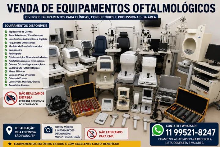 Venda de Equipamentos Oftalmológicos Usados  