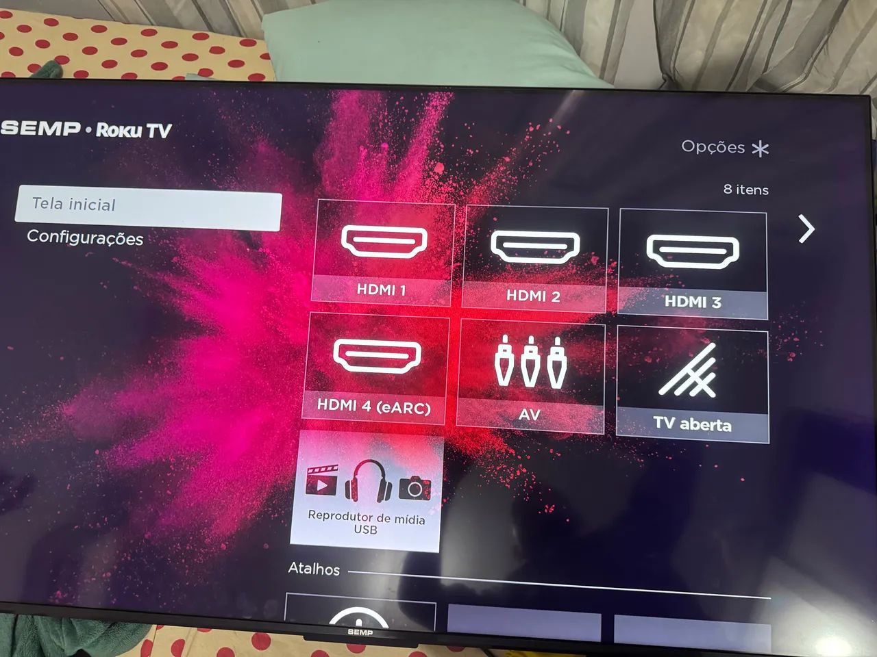 Vendo smartv 55 polegadas, seminova