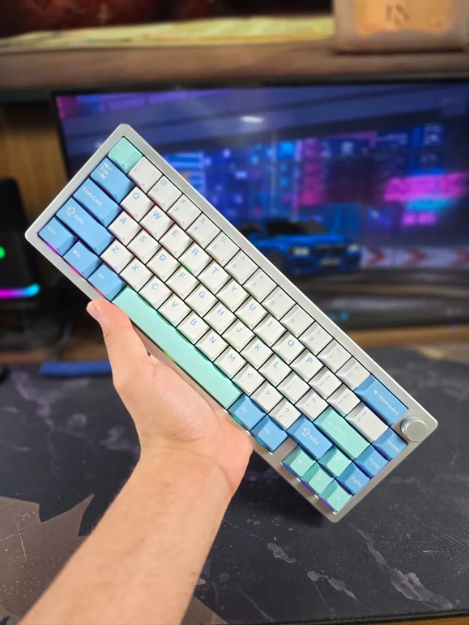 Teclado Epomaker Galaxy65 Alumínio | Wireless + Bluetooth | Hot Swap