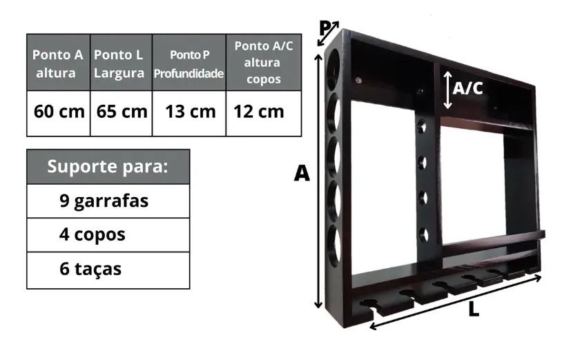 Adega barzinho de parede - Foto 3