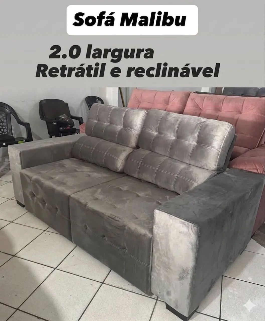 Mega promoção de Sofá Retrátil e Reclinável 2 metros!!