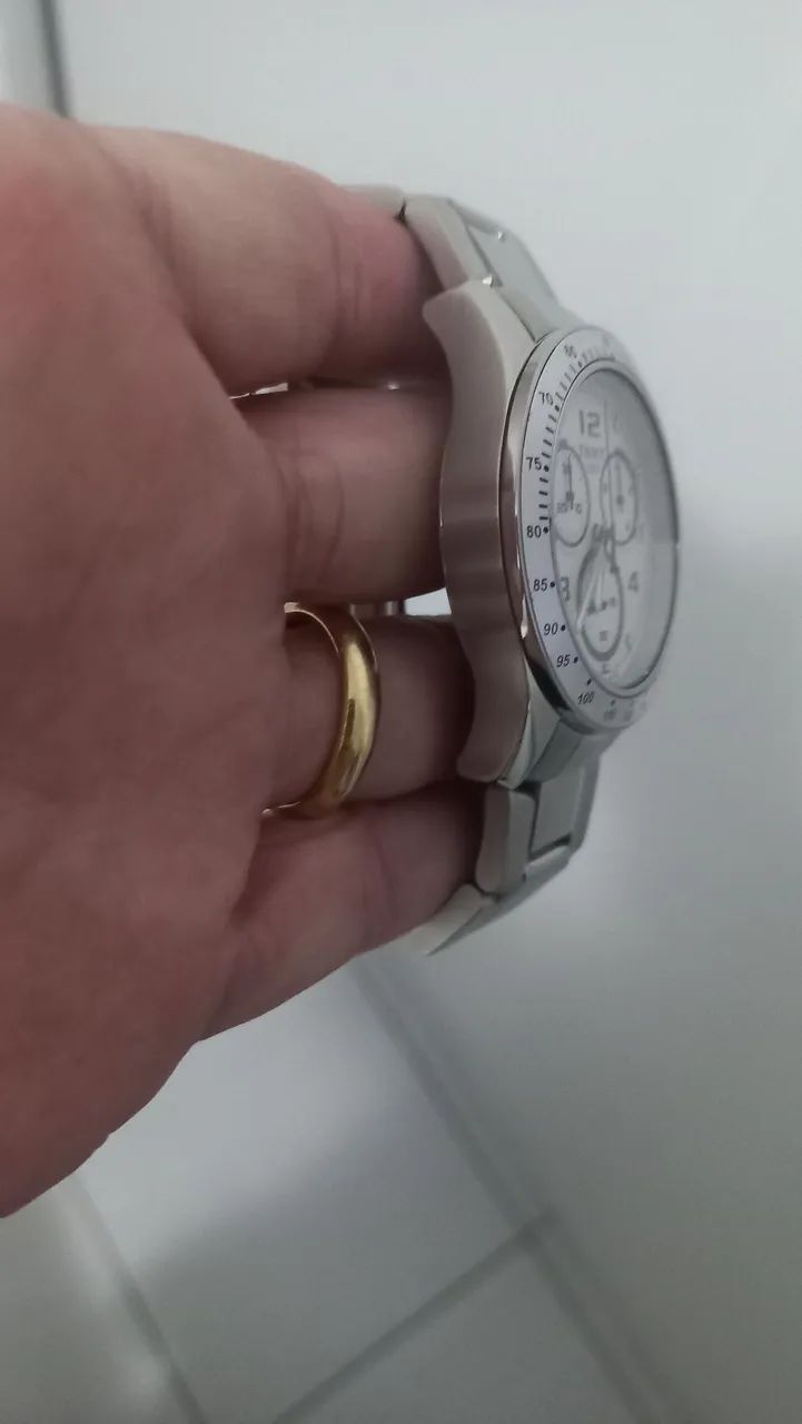 RELÓGIO (TISSOT) *V8* -CRONÓGRAFO- # MOSTRADOR PRATA# - Foto 3