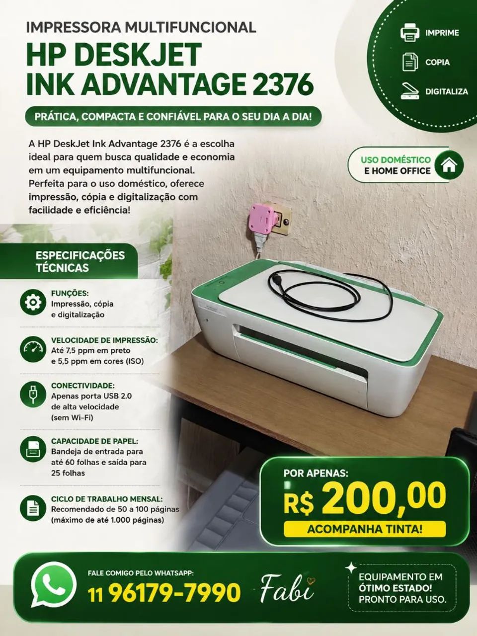 Impressora hp  - Foto 3