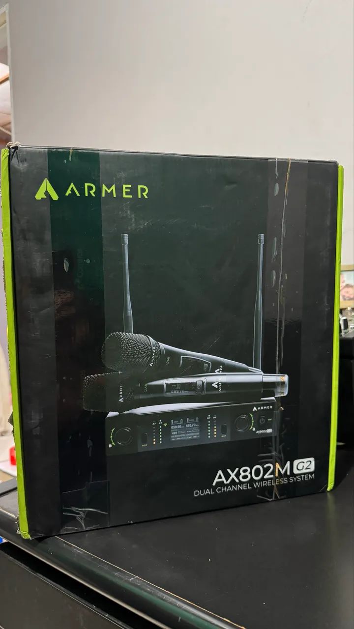 Microfone sem fio duplo Armer ax802m g2