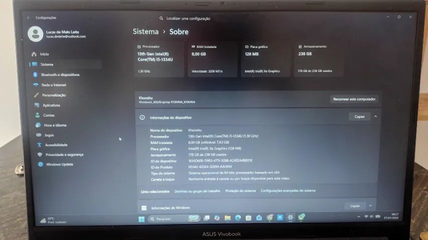 Notebook - Asus Vivabook - 1 ano de uso - Foto 2
