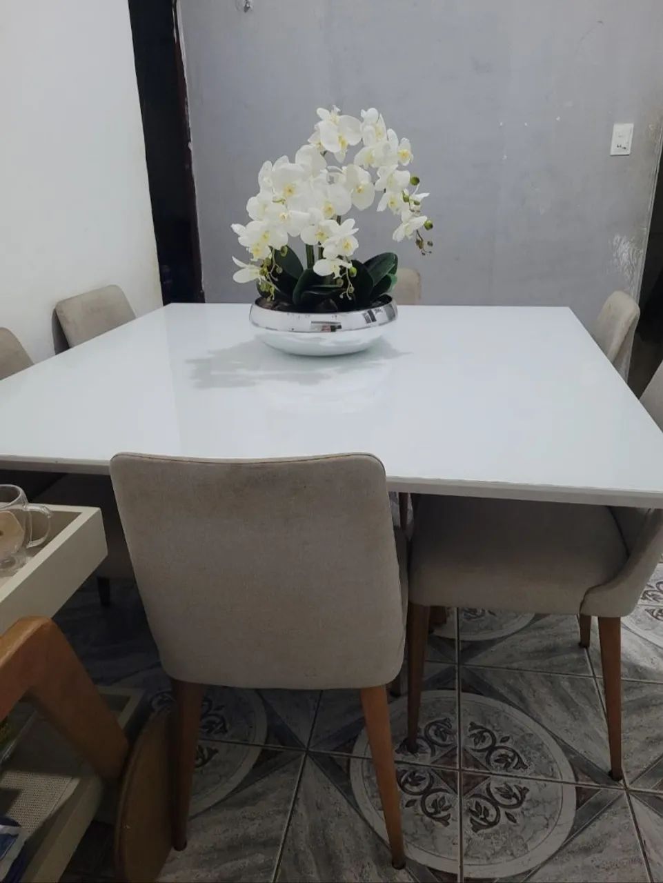 Mesa tampo de vidro 6 lugares  - Foto 3