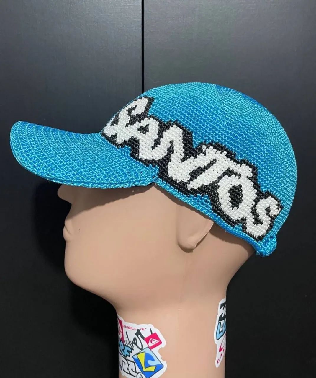 Boné de crochê Santos Azul - Foto 3