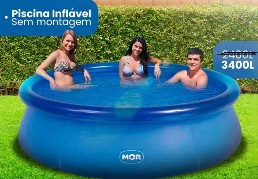 Piscina 3400 litros mor  - Foto 3