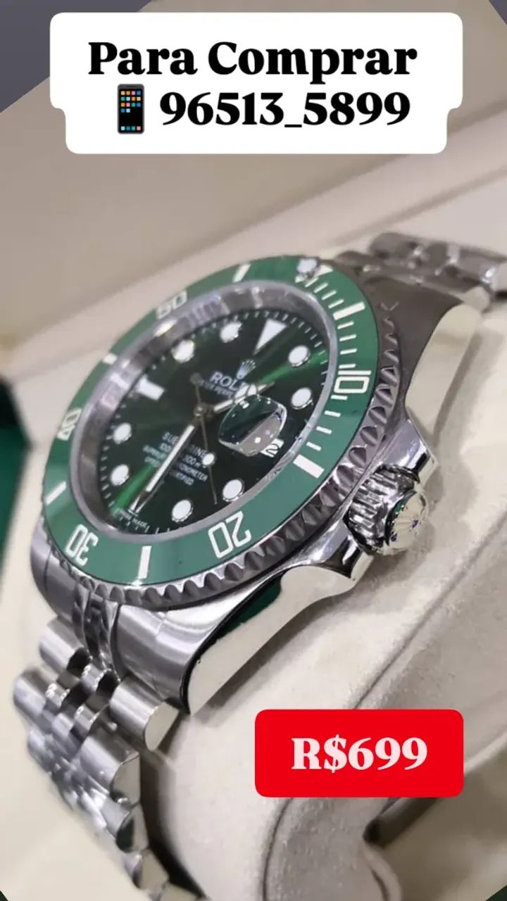 Relógio ROLEX AUTOMÁTICO - MODELO SUBMARINER HULK PULSEIRA JUBILEU - Foto 2