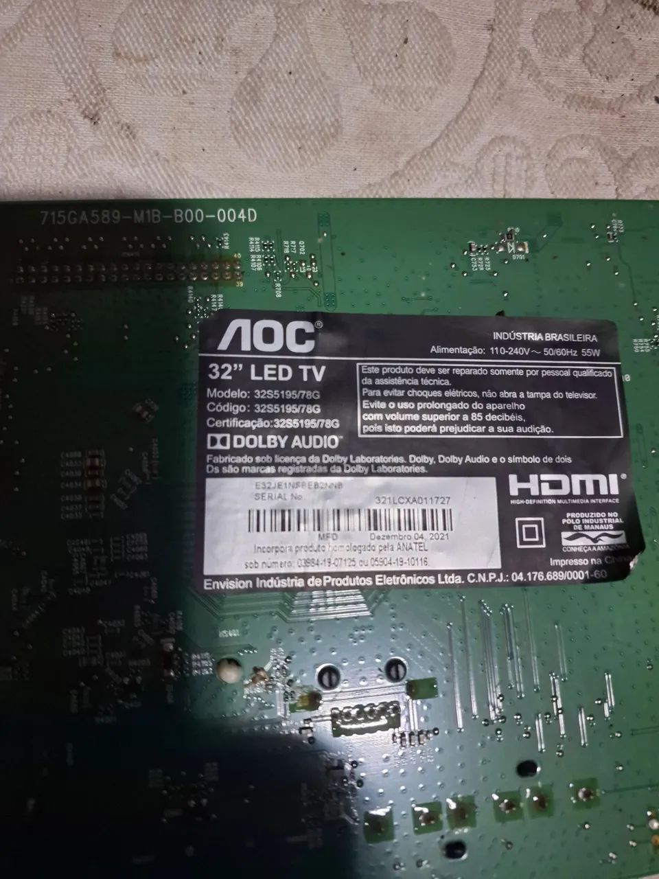 Placa principal aoc 32s5195/78g - Foto 3