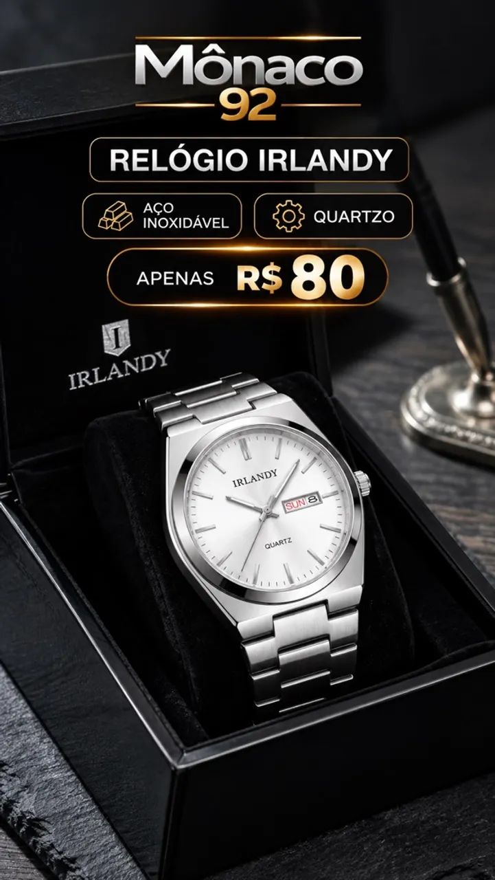Relógio Quartzo Inoxidável 