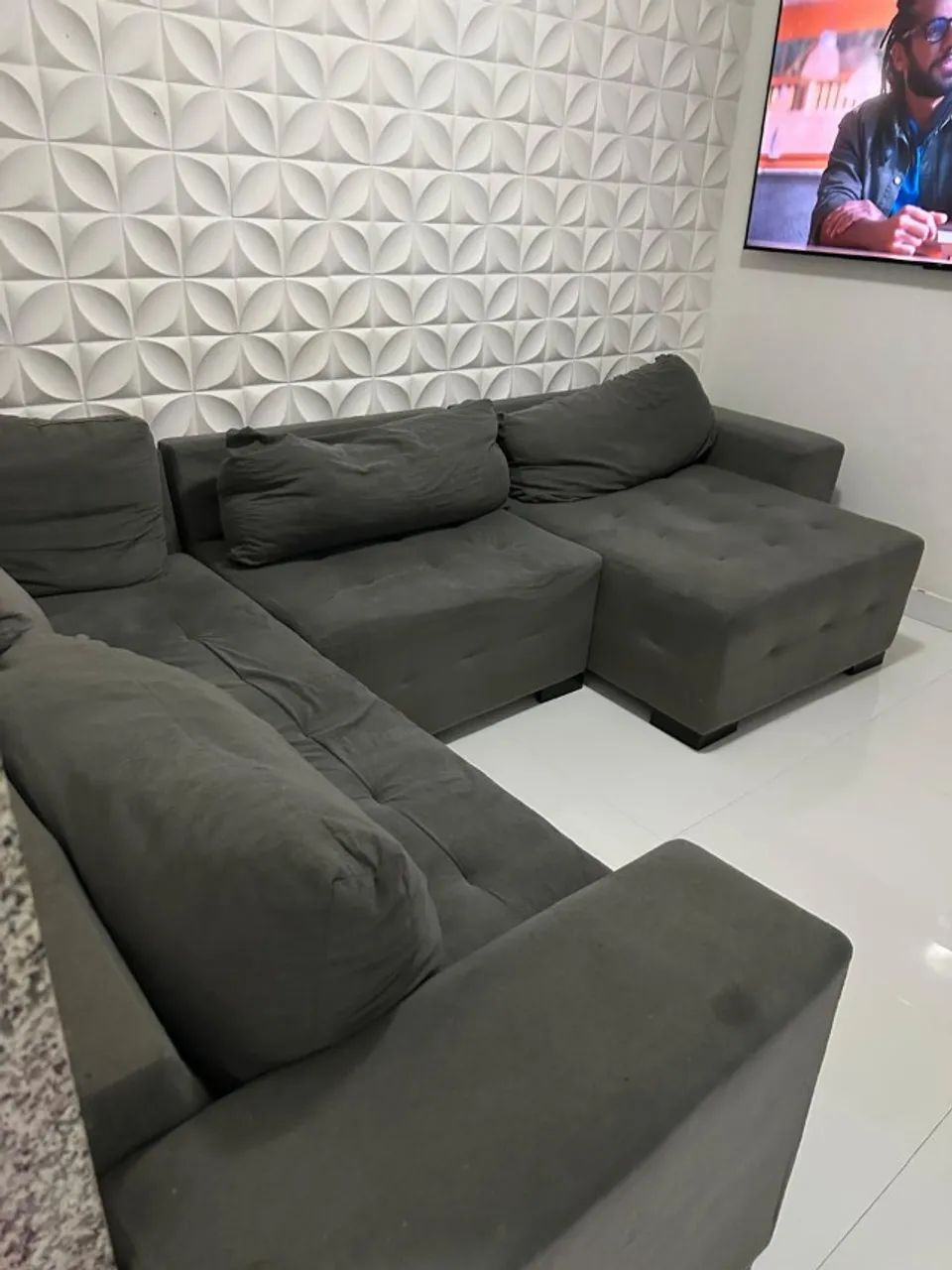 Vende-se , sofá de canto 3 módulos, contato *,cabo frio rj2 - Foto 4