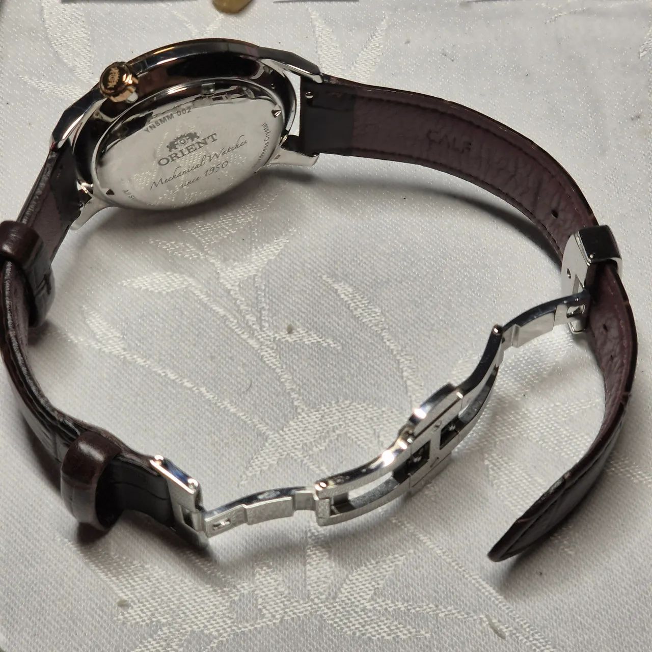 Orient Superior automático mostrador marrom YN8MM002 - Foto 4
