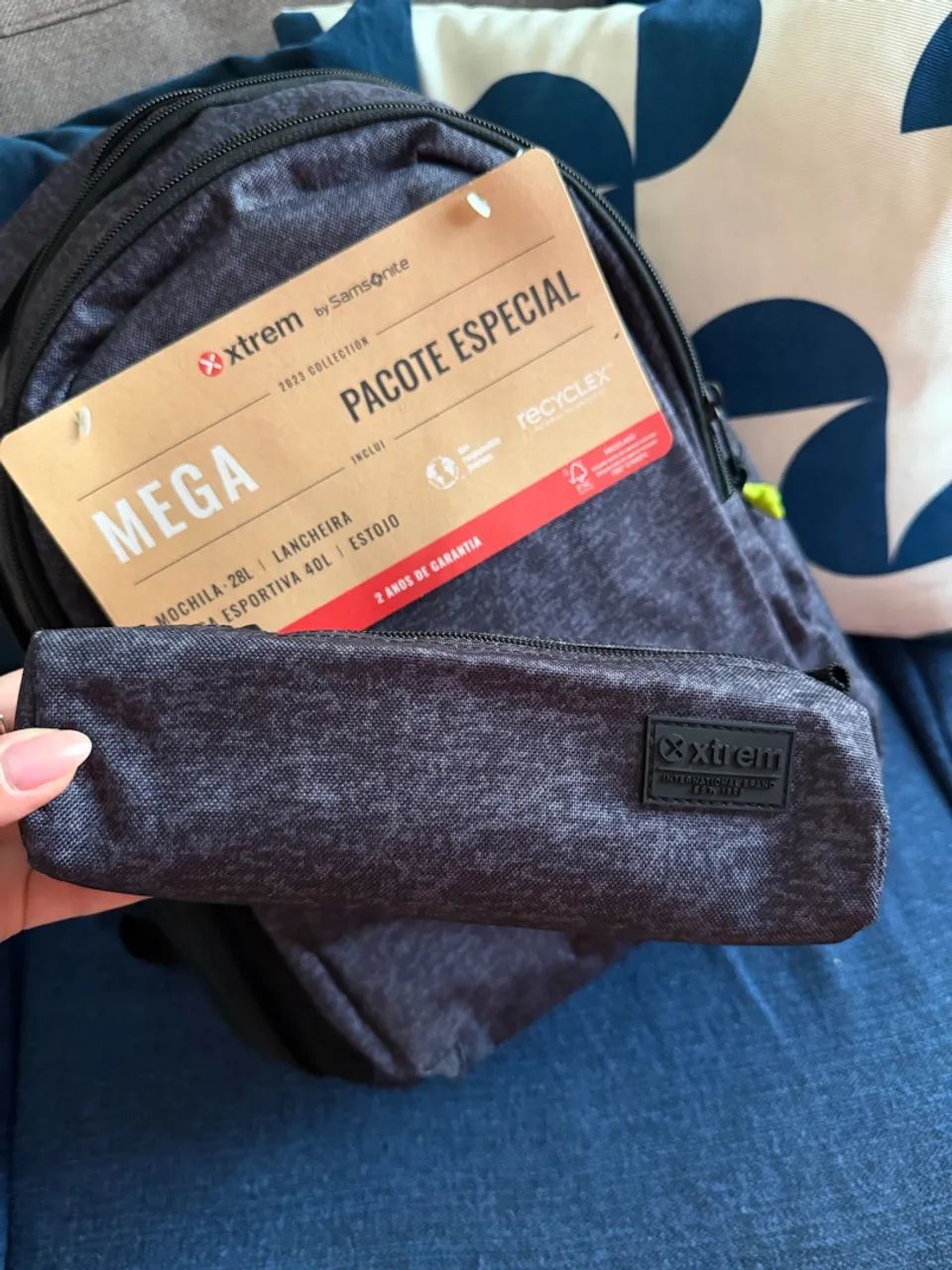Mochila samsonite nova com estojo - Foto 2